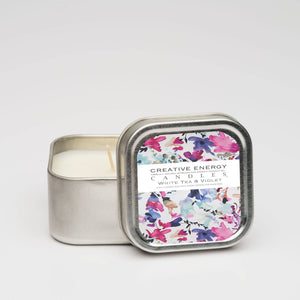 White Tea & Violet: 2-in-1 Soy Lotion Candle 3.5 oz