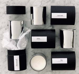 Minimalist Silver Scented Candles - Pine